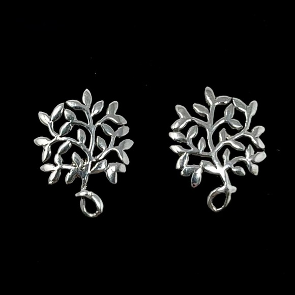 Sterling Silver Tree of Life Post Earrings - Picture 4 of 6